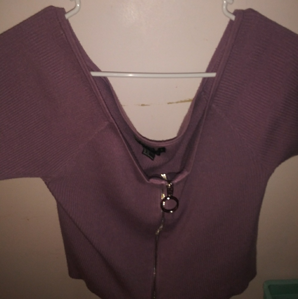 Zipper Up Crop Top